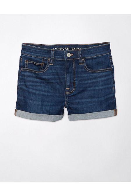 AE Next Level High-Waisted Denim Short Short Women's Product Image