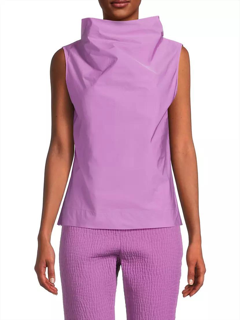 Taffeta Funnel-Neck Top Product Image