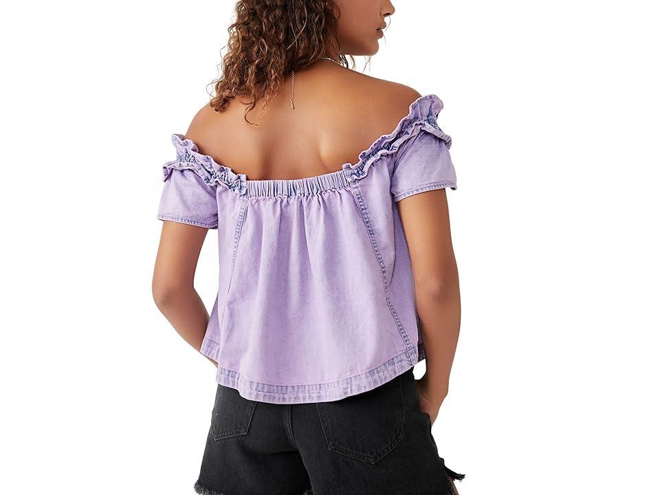 Free People Maxine Top (Orchid Overdye) Women's Clothing Product Image