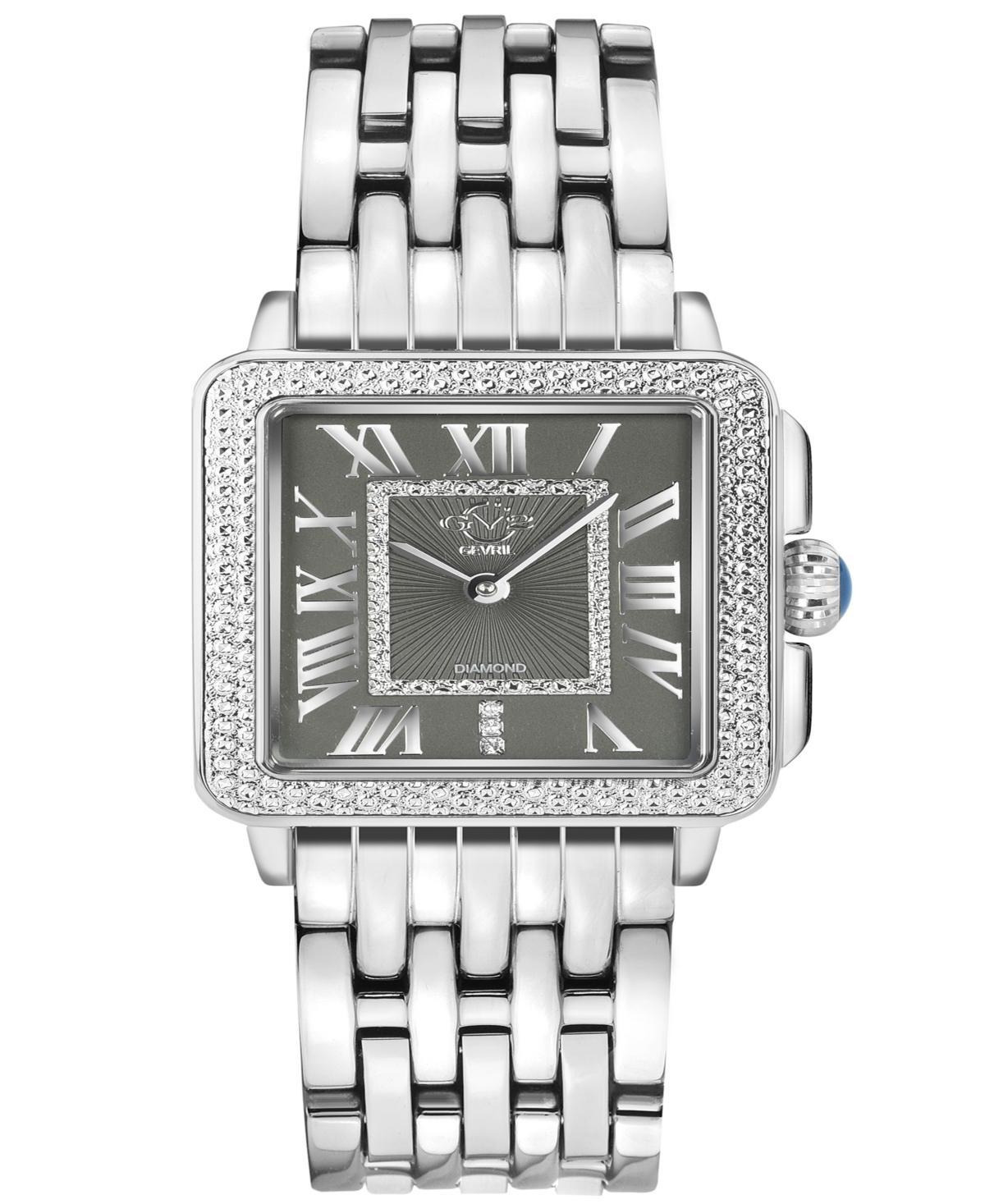 Gevril Womens Padova Swiss Quartz Silver-Tone Stainless Steel Bracelet Watch 30mm Product Image