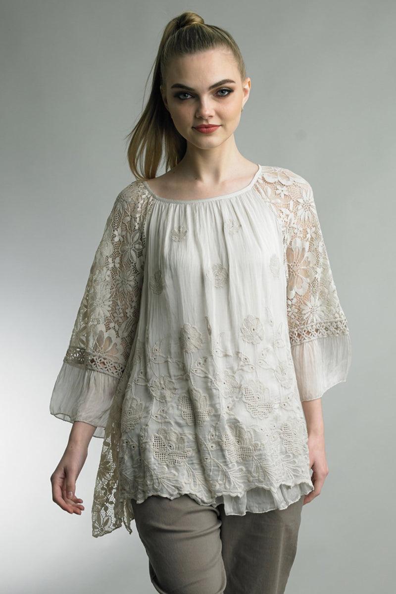 Silk Lace Blouse Product Image