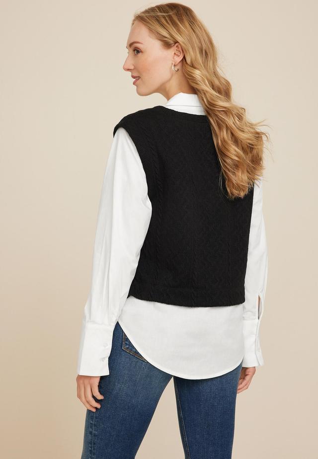 Collared Layered Vest Top Product Image