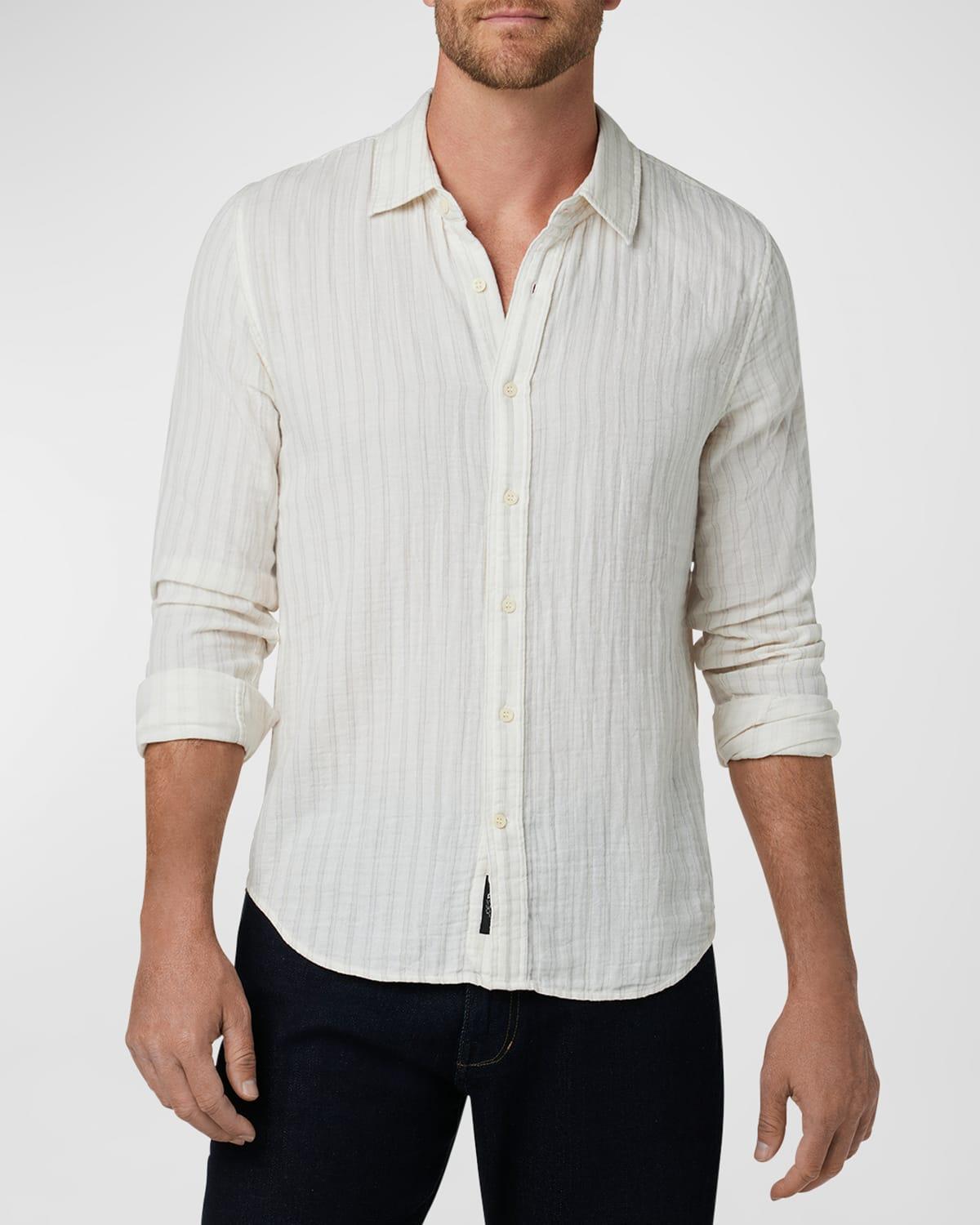 Mens Theo Textured Stripe Sport Shirt Product Image