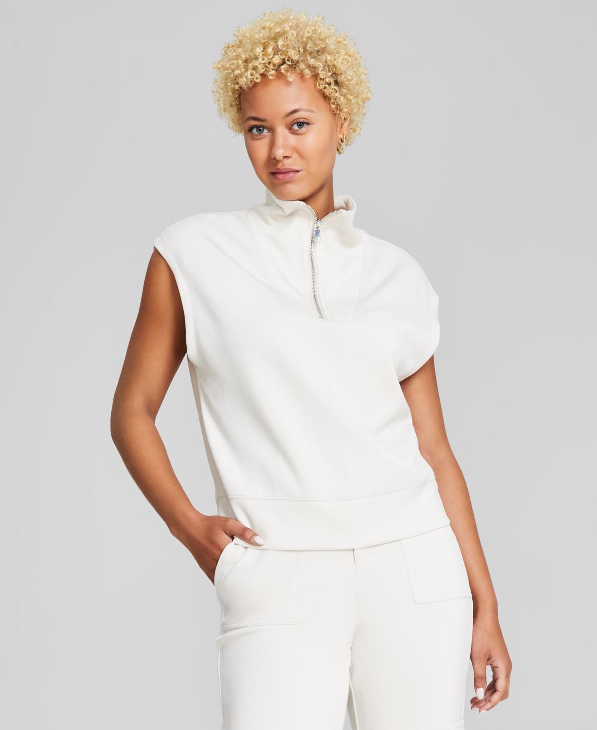 And Now This Womens Scuba Quarter-Zip Collar Vest, Created for Macys Product Image