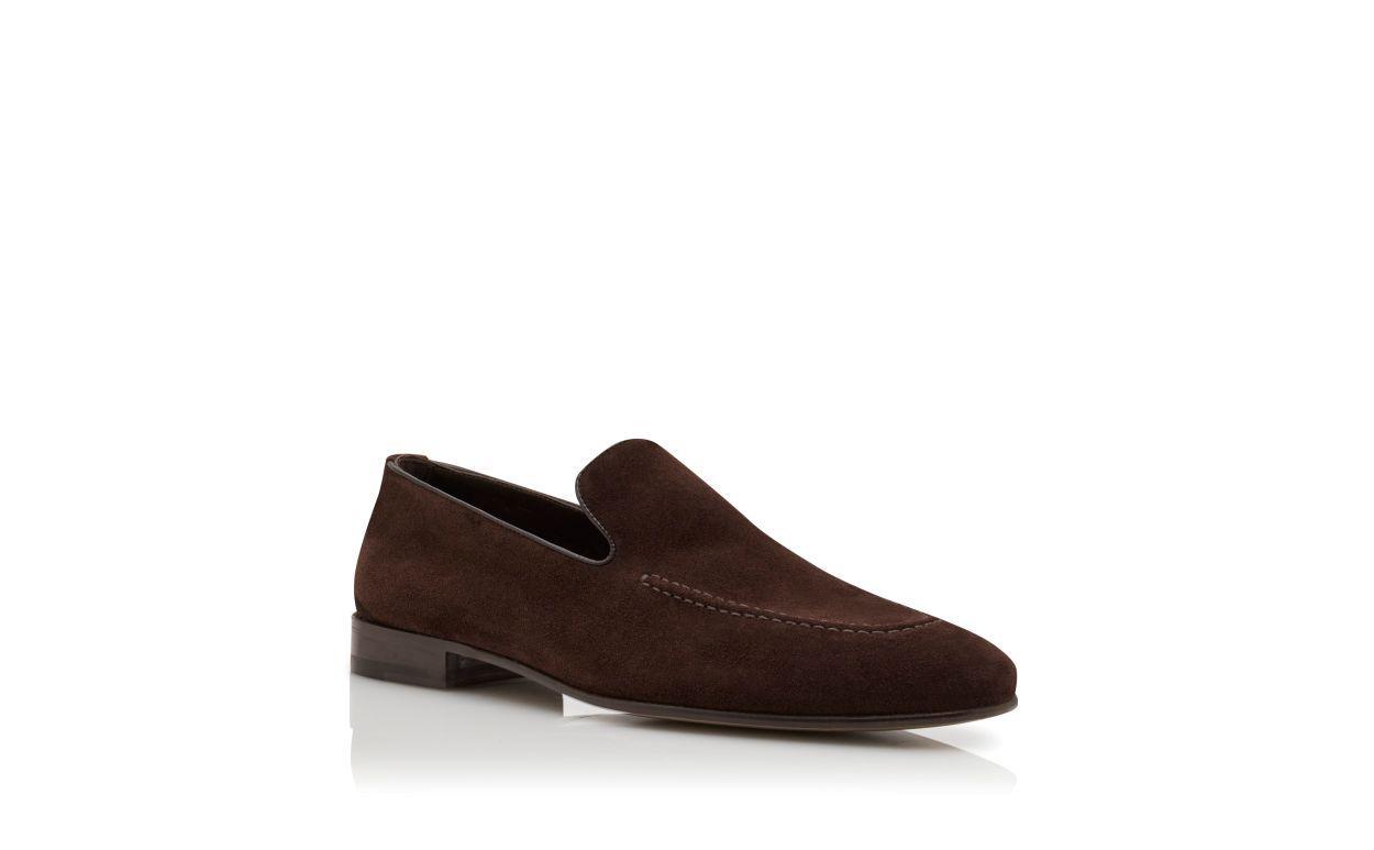 TRURO Dark Brown Crosta Loafers  Product Image