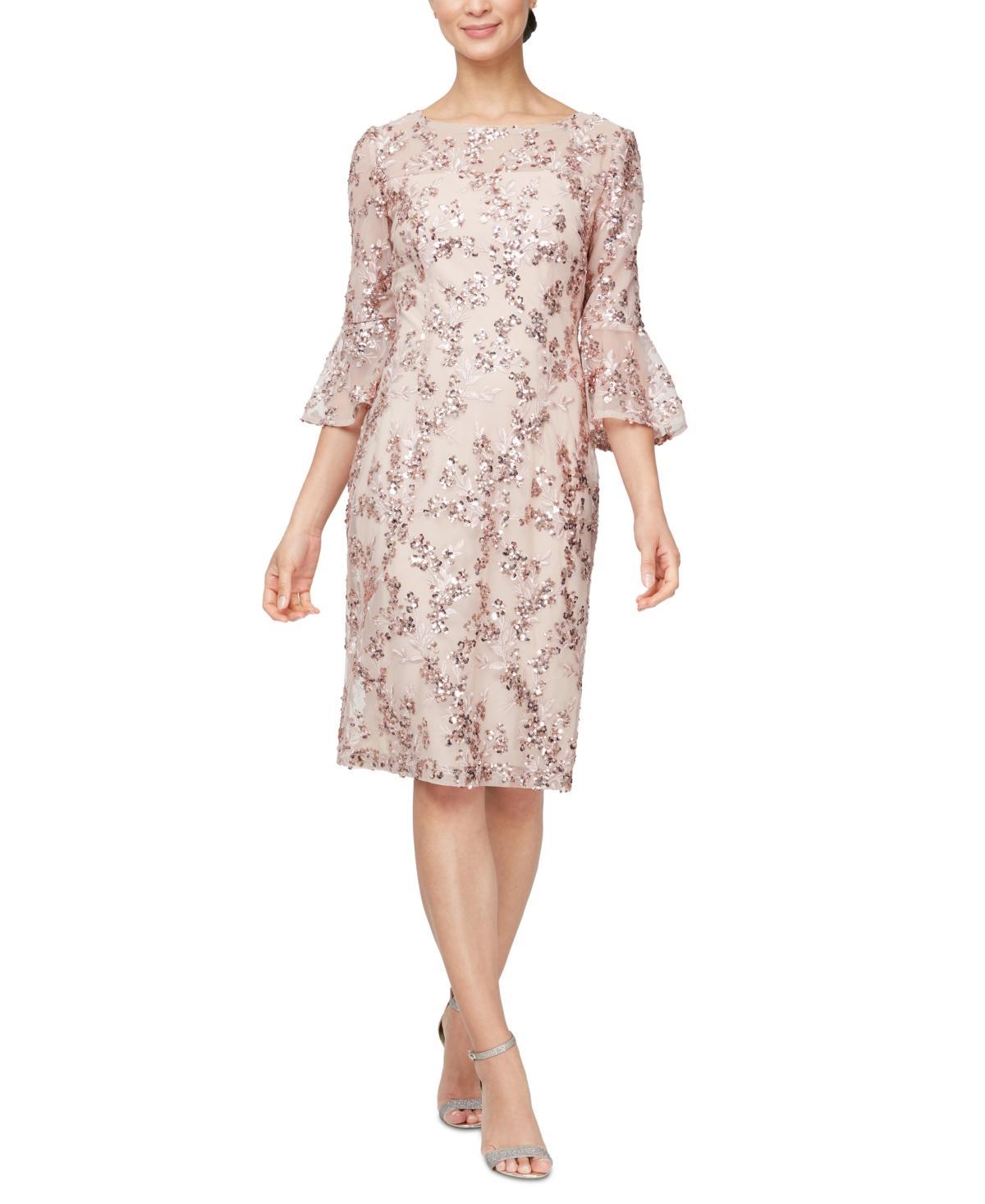 Alex Evenings Floral Embroidered Sheath Dress Product Image