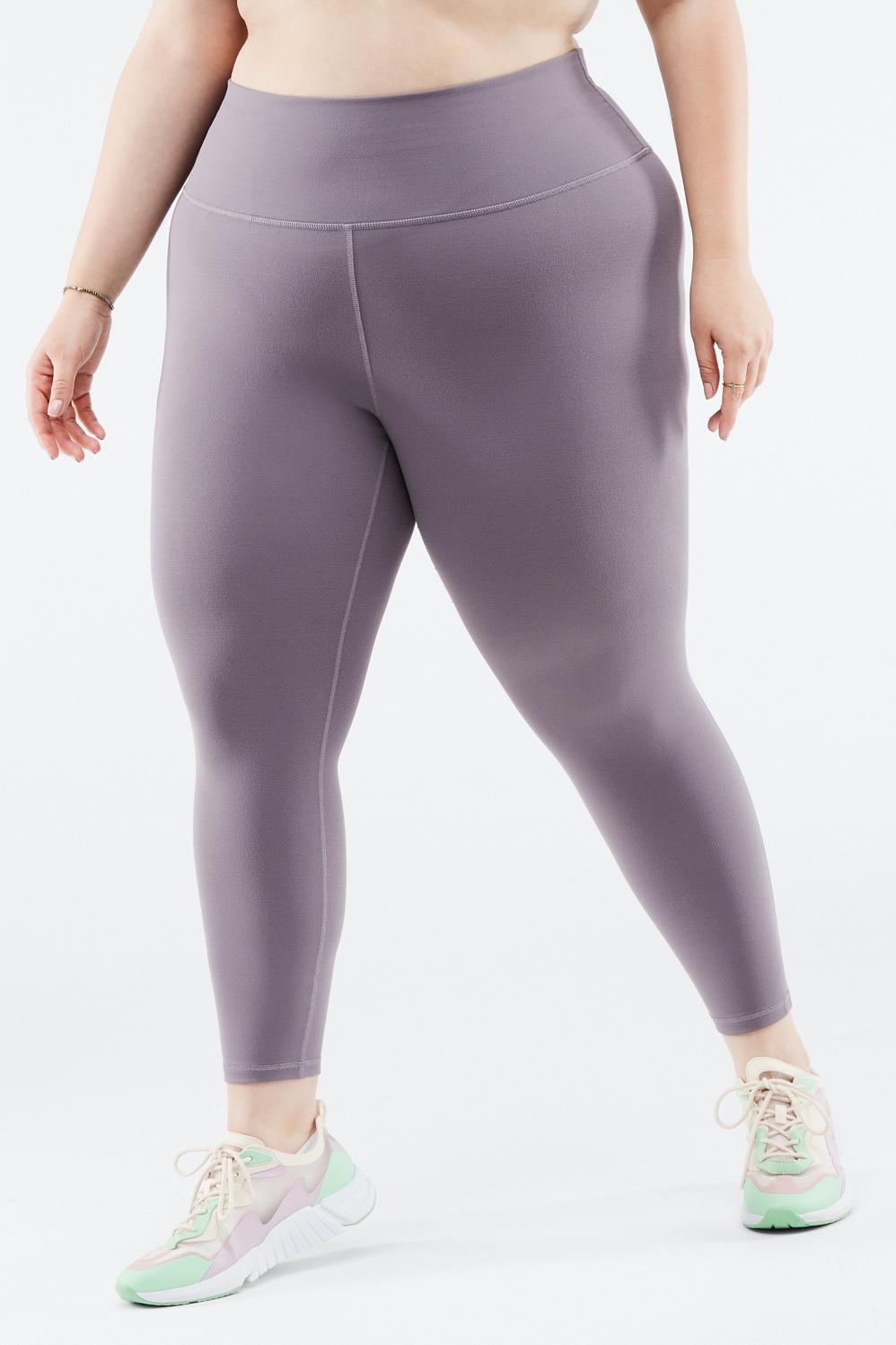 Fabletics Define High-Waisted 7/8 Legging Womens Light Pewter plus Size 4X Product Image