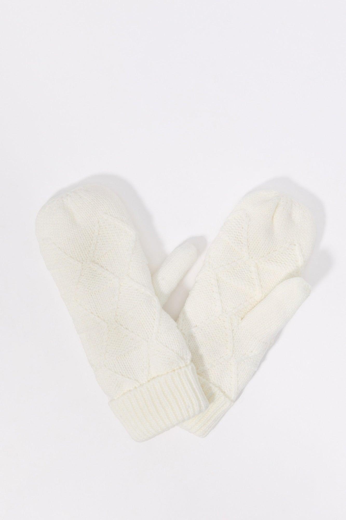 Diamond Knit Mittens Female Product Image