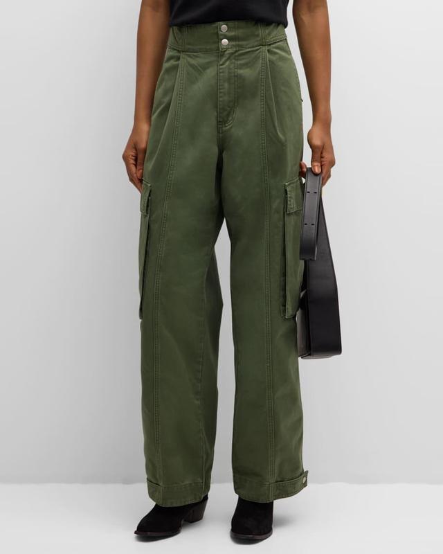 Wide-Leg Cargo Pants Product Image