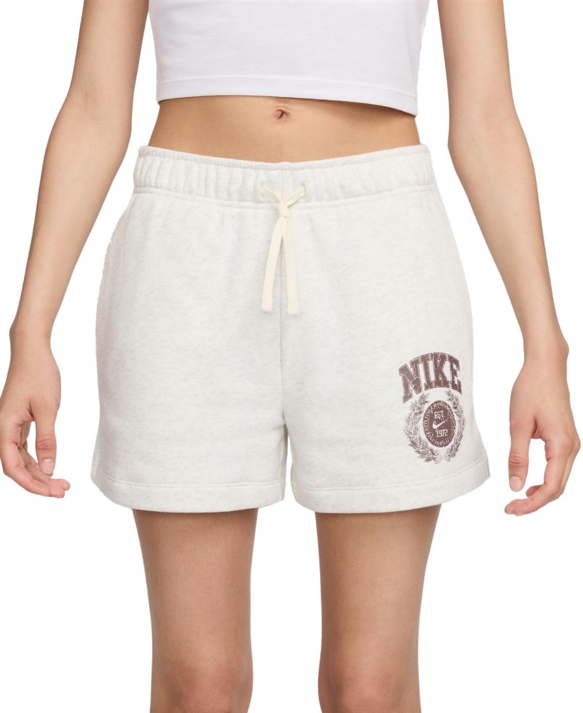 Womens Nike Sportswear Club Fleece Mid-Rise Graphic Shorts Product Image