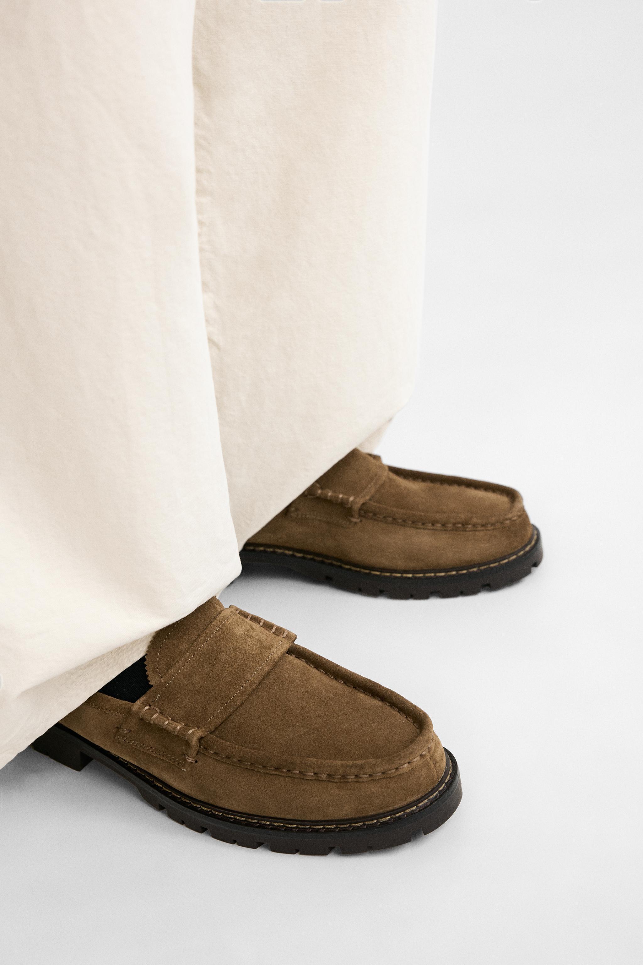 SUEDE PENNY LOAFERS Product Image