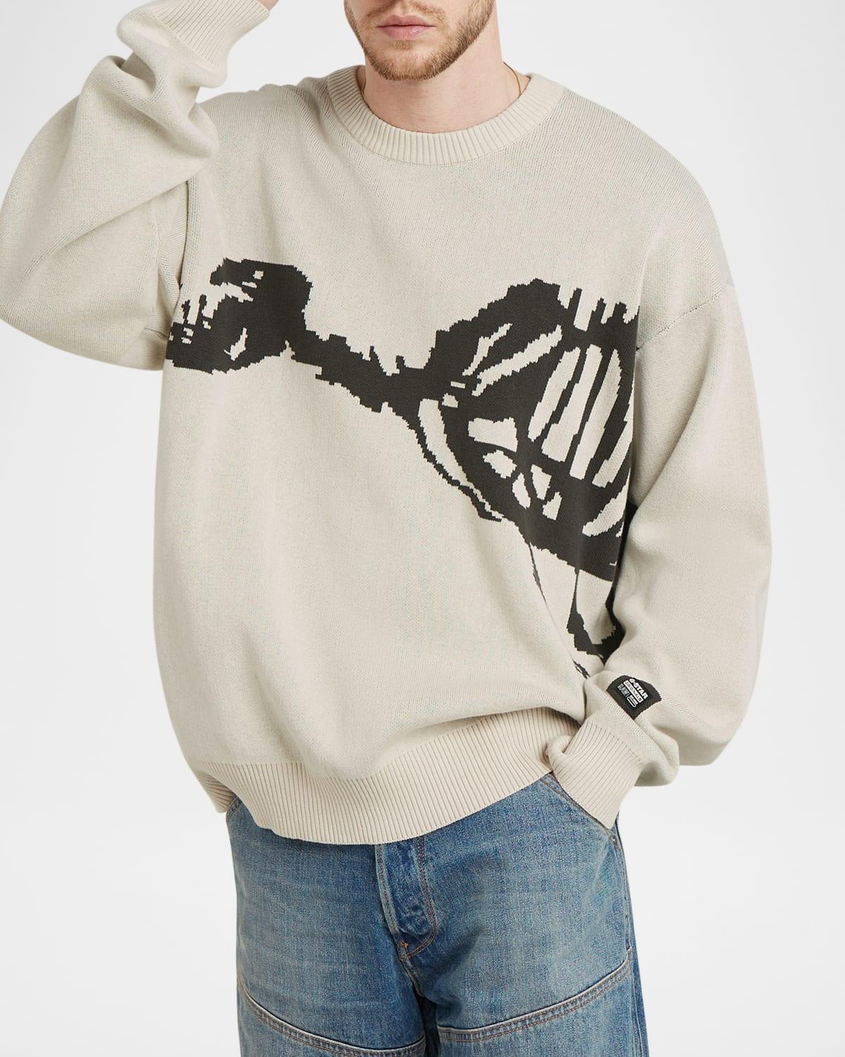 Men's Running Dog Loose Knit Sweater Product Image