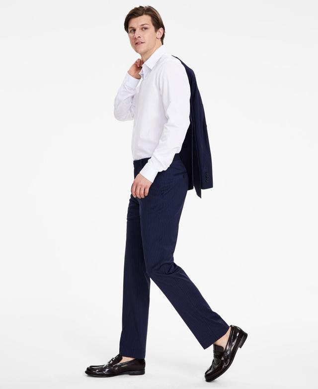 Alfani Mens Navy Slim-Fit Stripe Suit Pants, Created for Macys Product Image