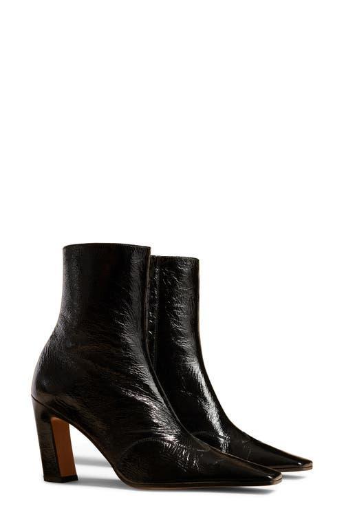 KHAITE Nevada Square Toe Bootie In Black Product Image