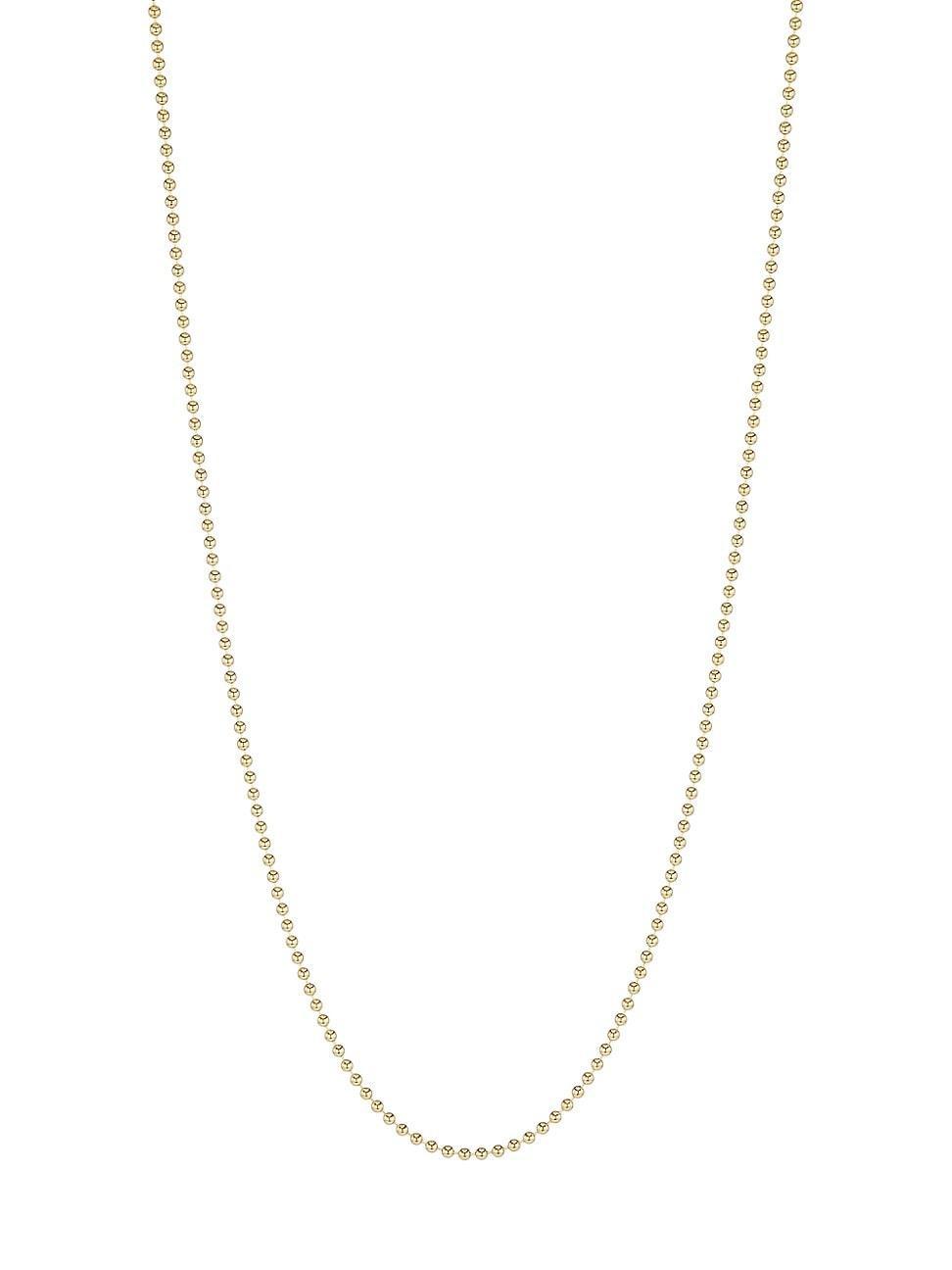 Womens Solid 14K Gold Bead Chain Necklace Product Image