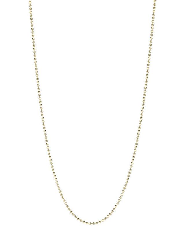 Womens Solid 14K Gold Bead Chain Necklace Product Image