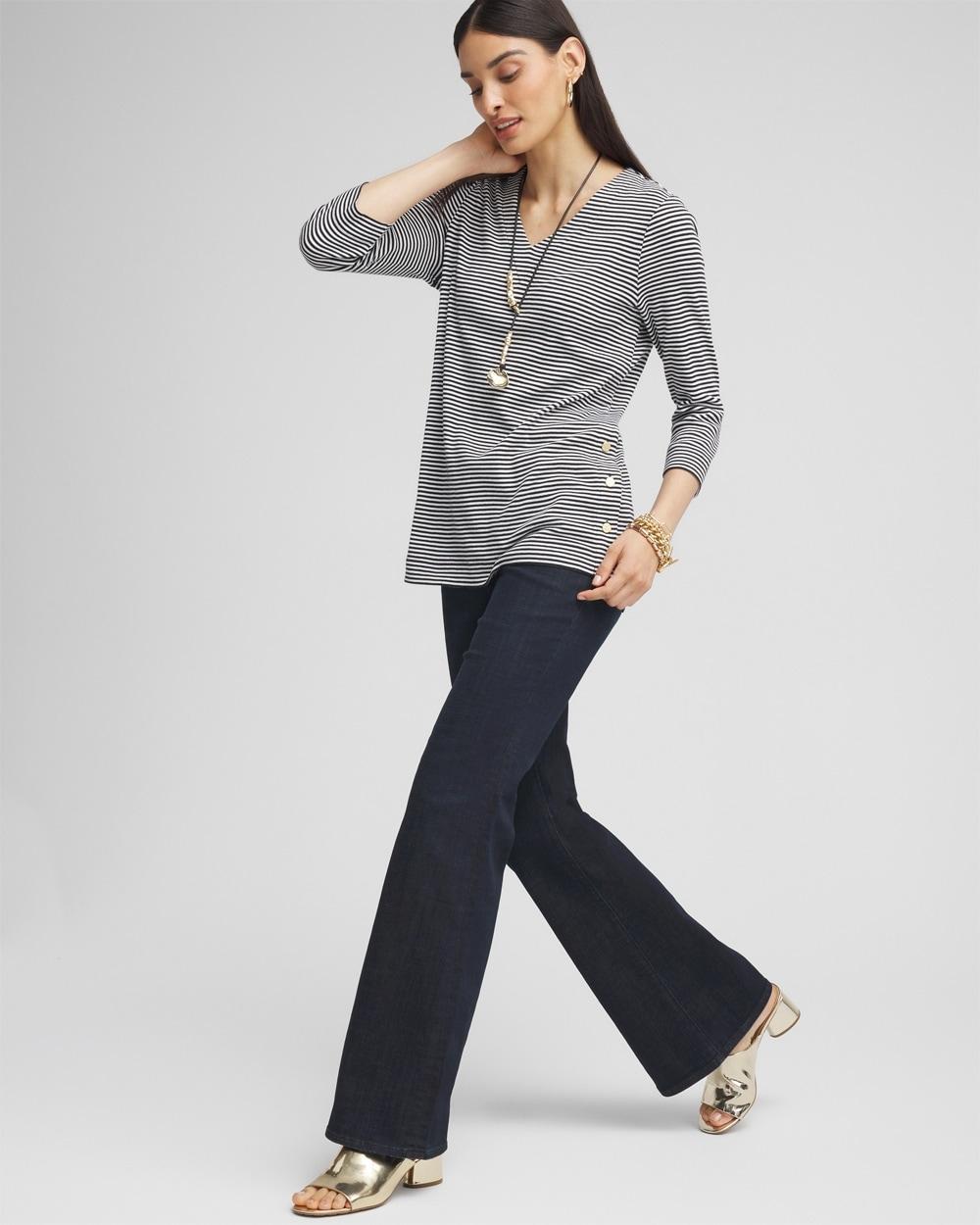 Stripe V-neck Tunic Product Image