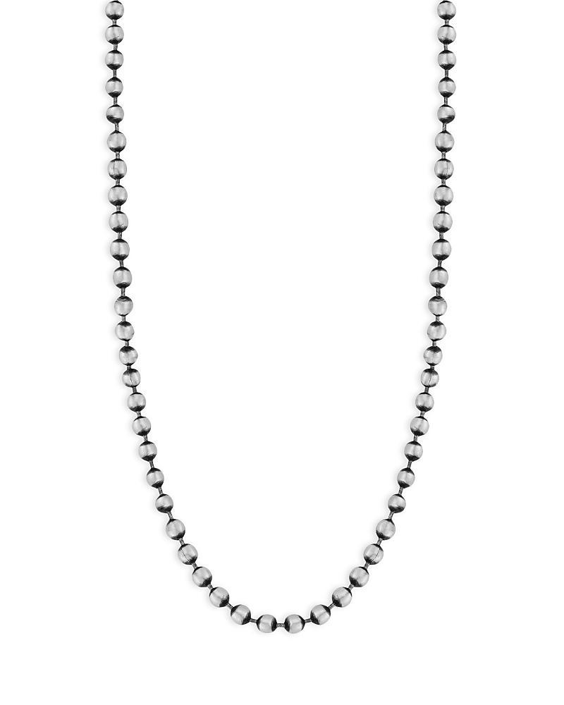 Milanesi And Co Mens Sterling Silver Oxidized Ball Chain Necklace, 20 Product Image