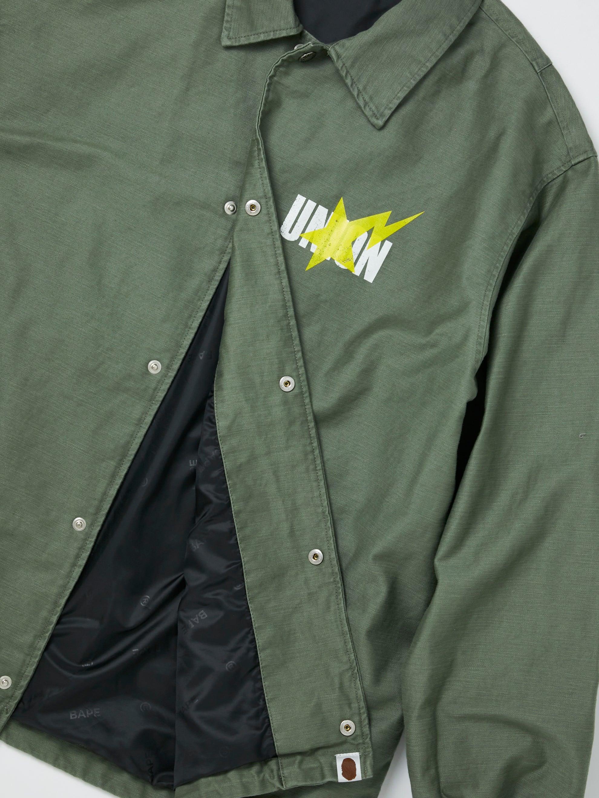 BAPE x UNION Coaches Jacket (Olive Drab) Product Image