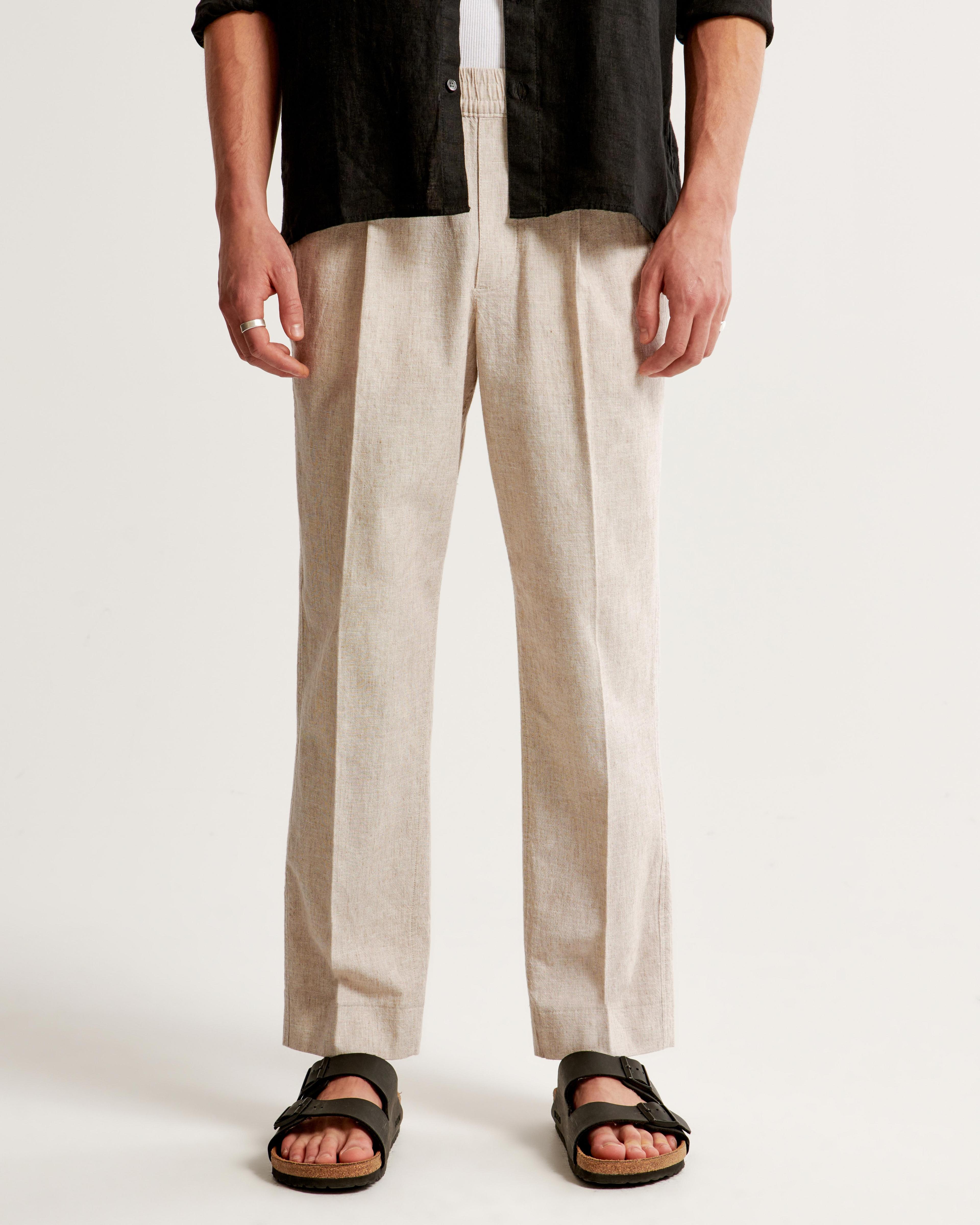 Linen-Blend Pull-On Pant Product Image