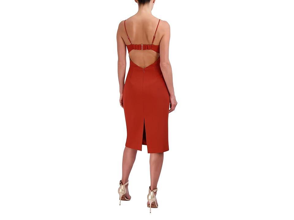 BCBGMAXAZRIA Stretch Double Face Crepe Ochre) Women's Clothing Product Image