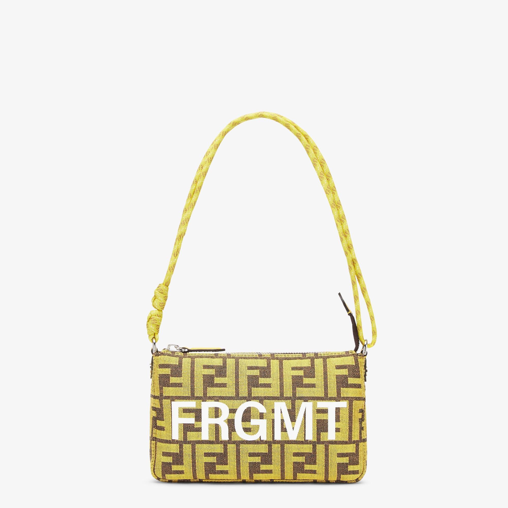 Baguette PouchFendi x FRGMT yellow FF fabric bag Product Image