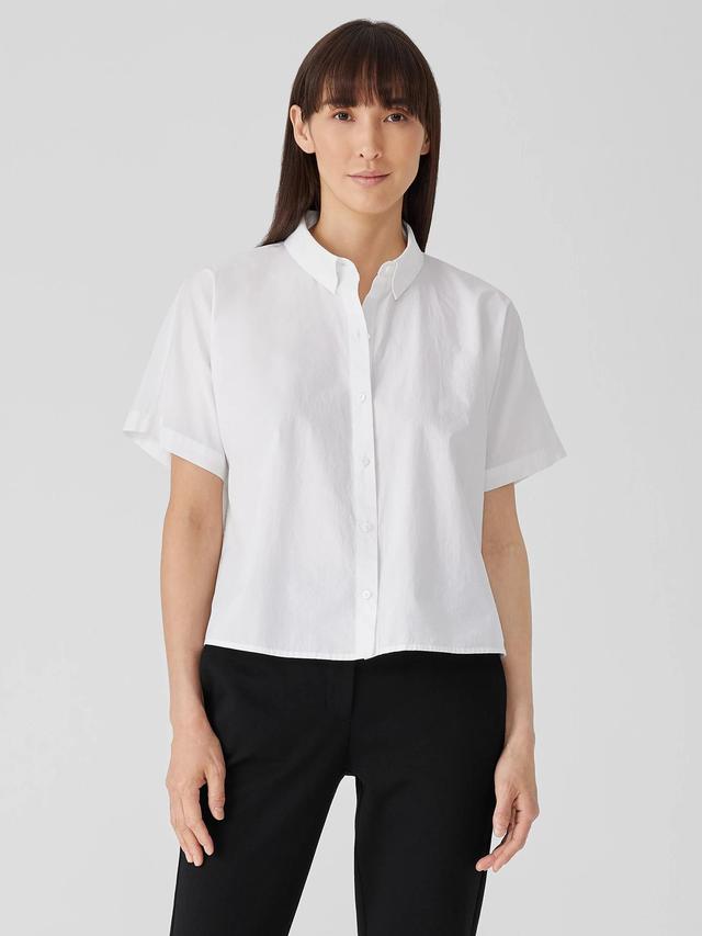 Washed Organic Cotton Poplin Short-Sleeve Shirt Product Image