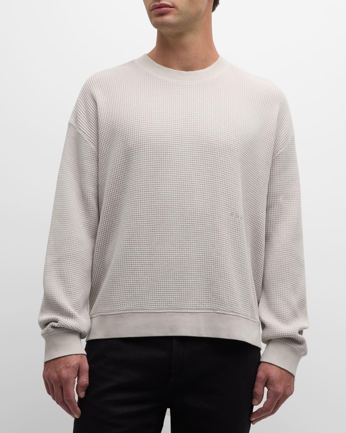 FRAME Waffle Knit Cotton Sweatshirt Product Image