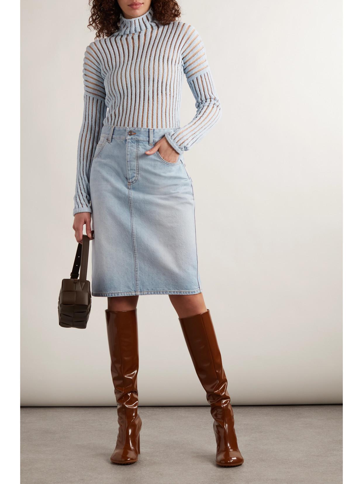 Denim Skirt In Blue Product Image