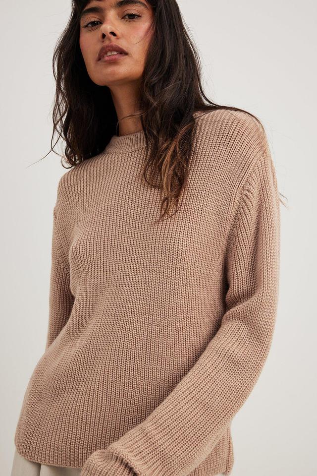 Round Neck Knitted Sweater Product Image