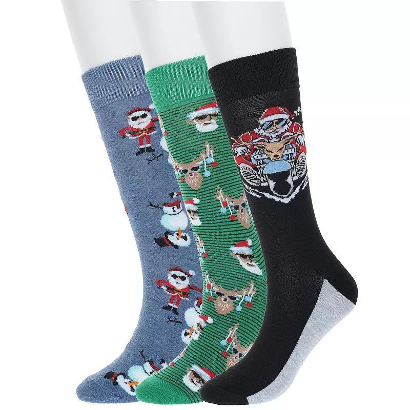 Mens 3-Pack Holiday Crew Socks Product Image