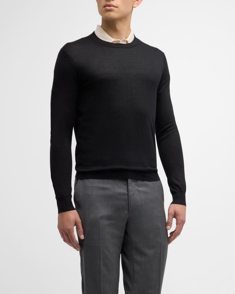 Men's Cashmere and Silk Crewneck Sweater Product Image