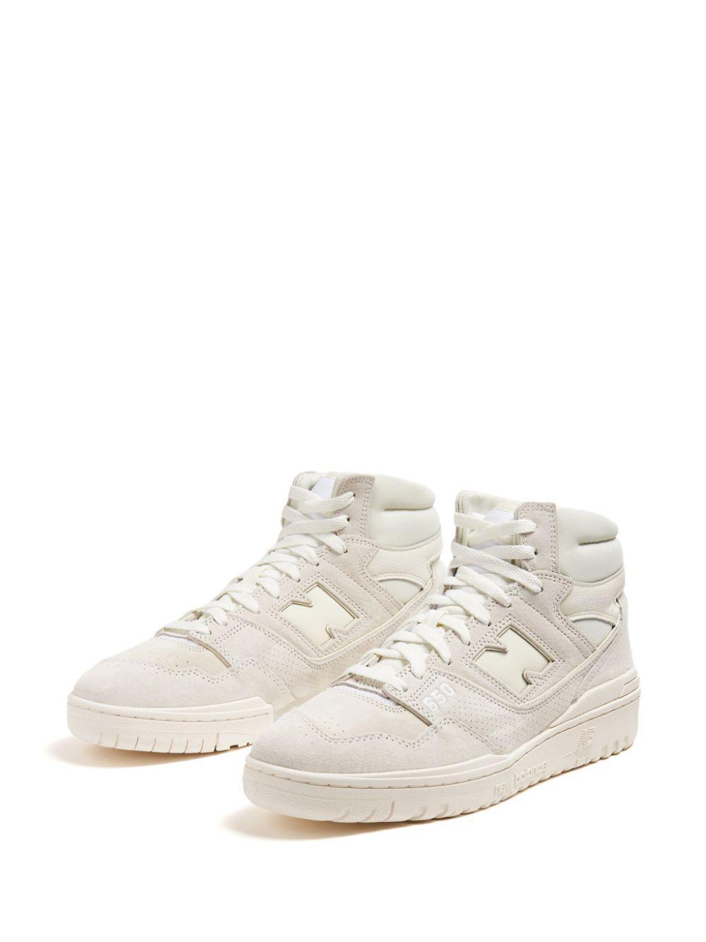 NEW BALANCE 650 Suede High-top Sneakers In White Product Image