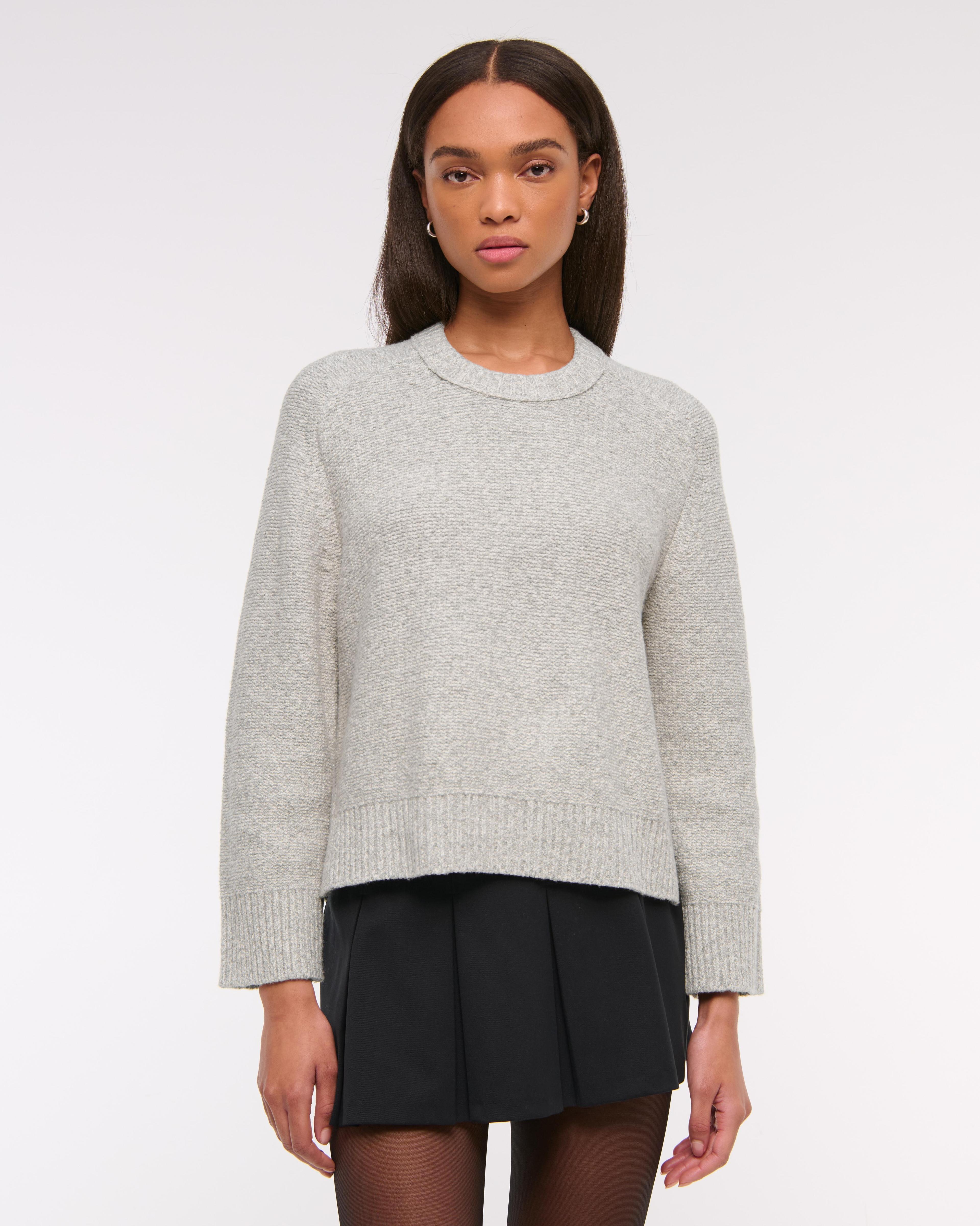 The A&F Madeline Textural Crew Sweater Product Image