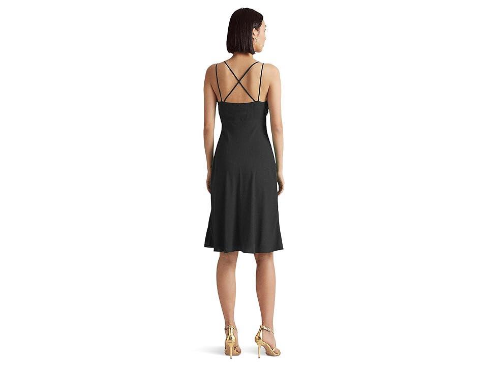 Lauren Ralph Lauren Double-Strap Georgette Slip Dress Women's Clothing Product Image