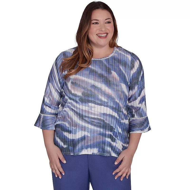 Plus Size Alfred Dunner Watercolor Top, Womens Product Image