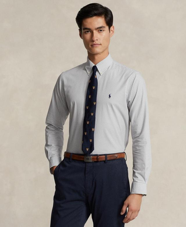 Polo Ralph Lauren Slim Fit Gingham Stretch Poplin Long Sleeve Woven Shirt Product Image