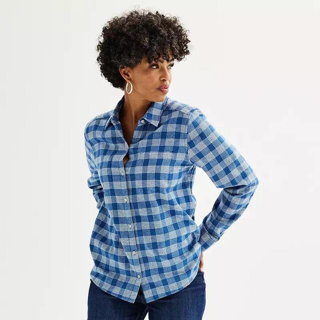 Womens Croft & Barrow The Extra Soft Plaid Flannel Shirt Product Image