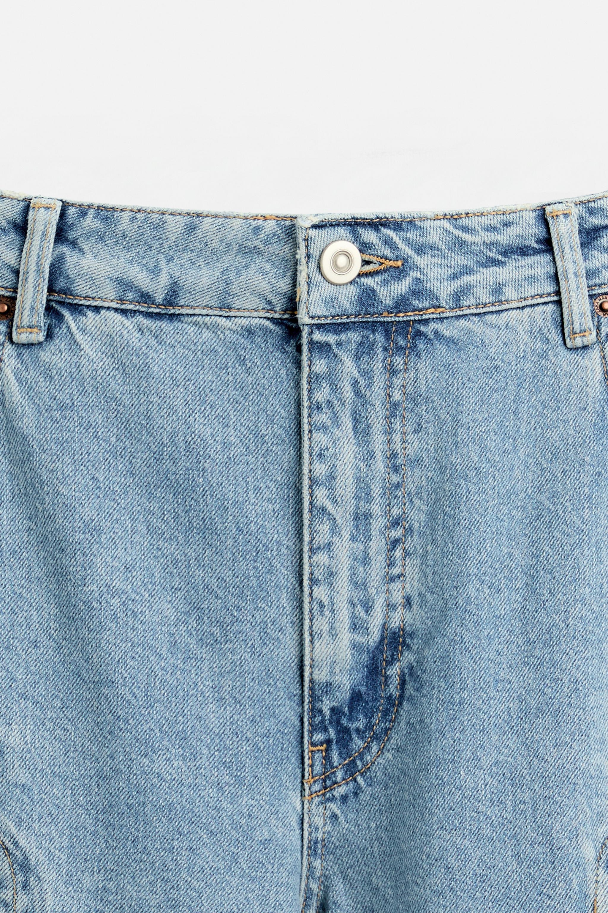 BARREL FIT JEANS WITH SEAMS Product Image