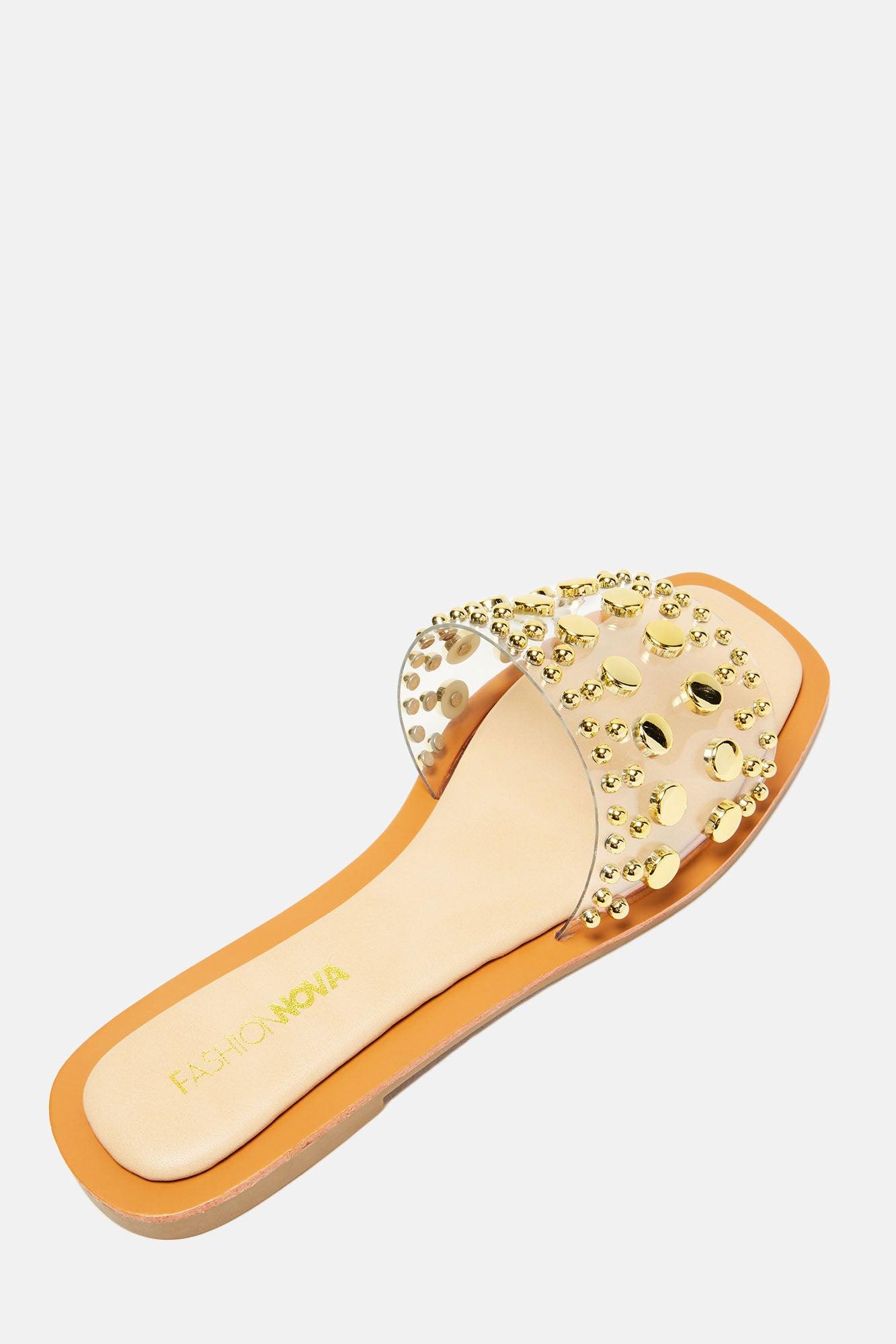 Thea Studded Sandals - Clear Product Image