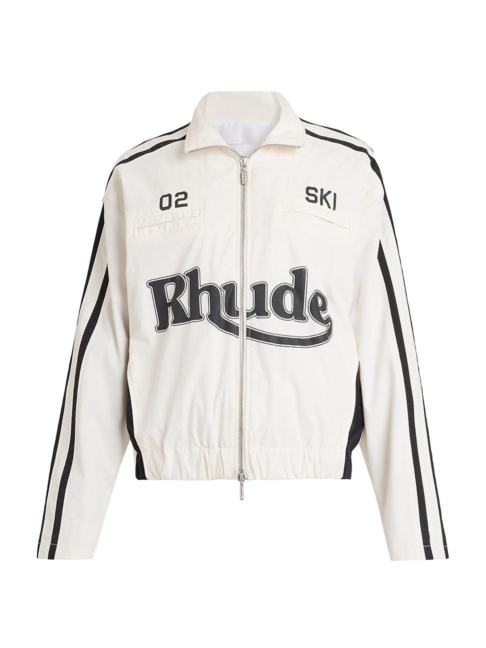 Mens Ski Cotton-Blend Logo Track Jacket Product Image