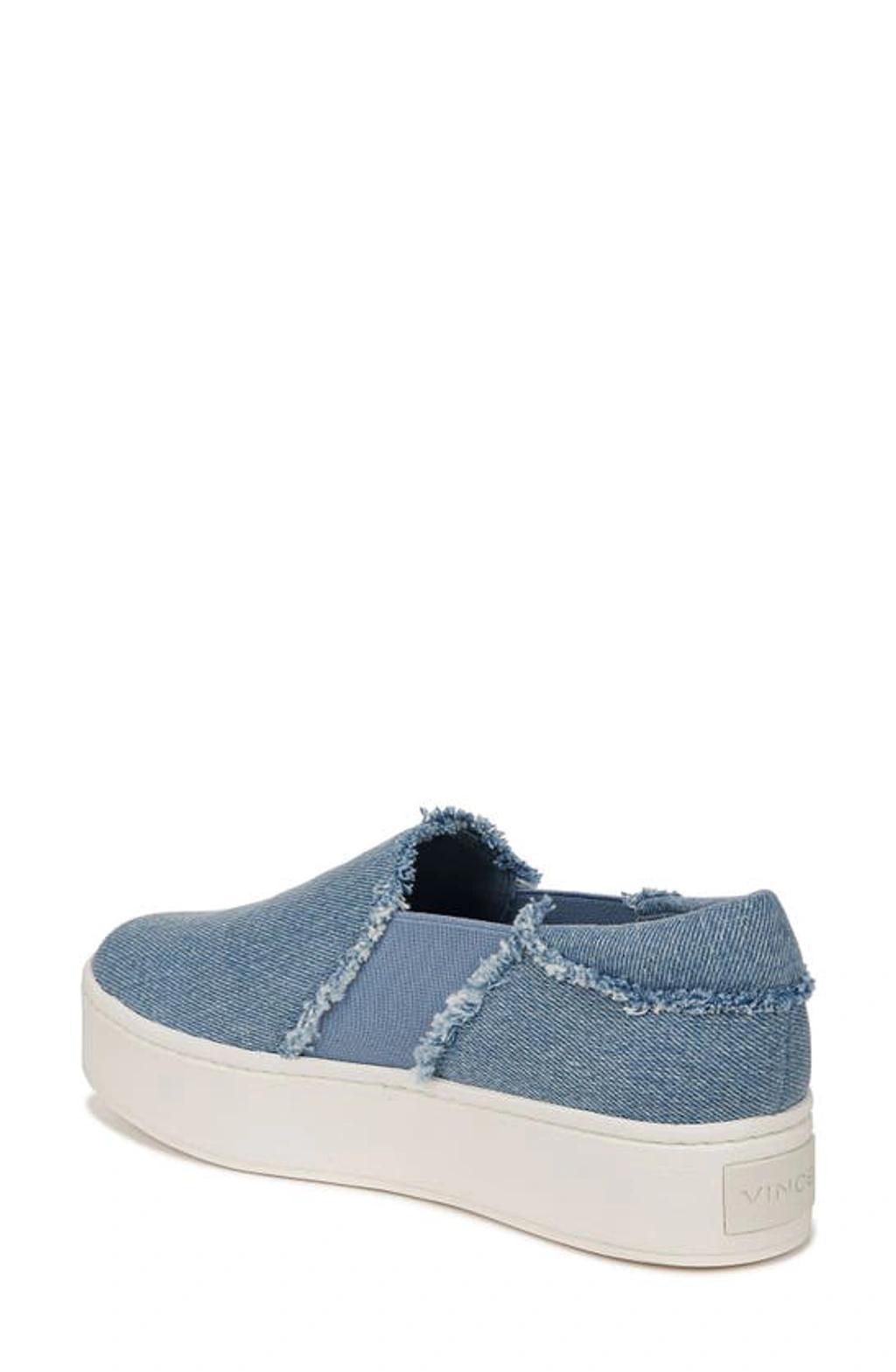 Warren Frayed Denim Slip-on Sneakers Product Image