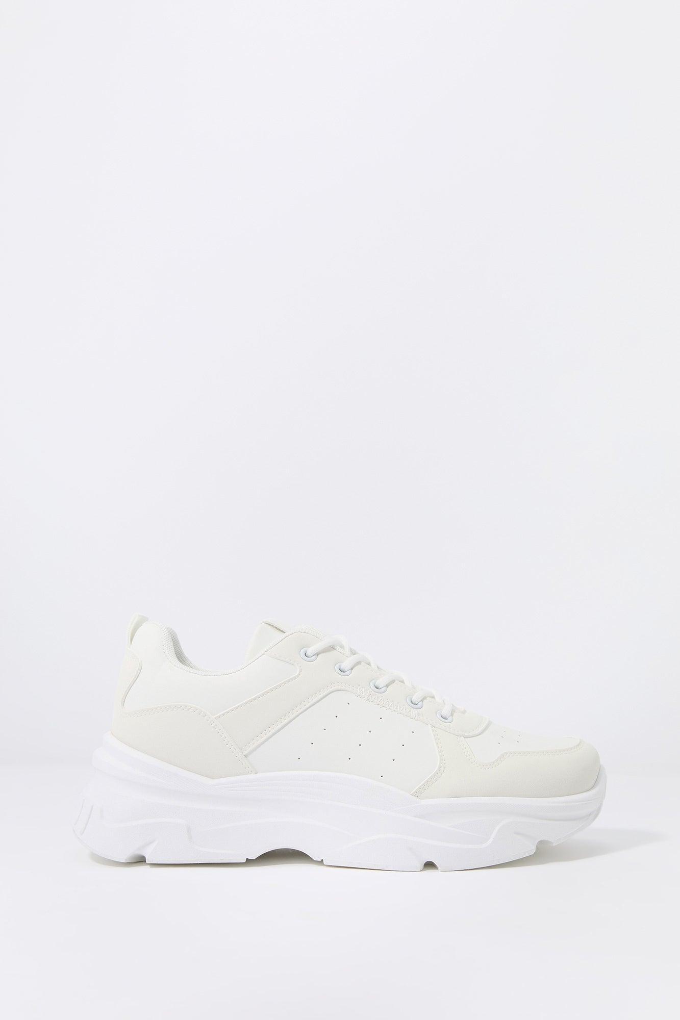 Faux Leather Lace-Up Chunky Sneaker Male Product Image