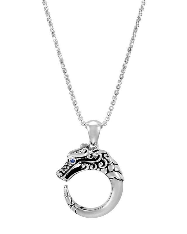 John Hardy Sterling Silver Legends Naga Blue Sapphire Eyes Adjustable Pendant Necklace, 16-18 Product Image