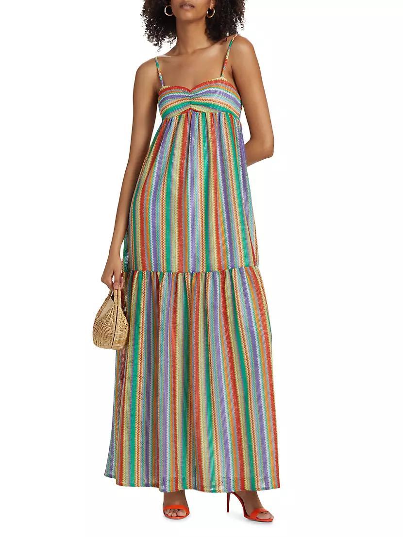 Sima Striped Mesh Maxi Dress Product Image