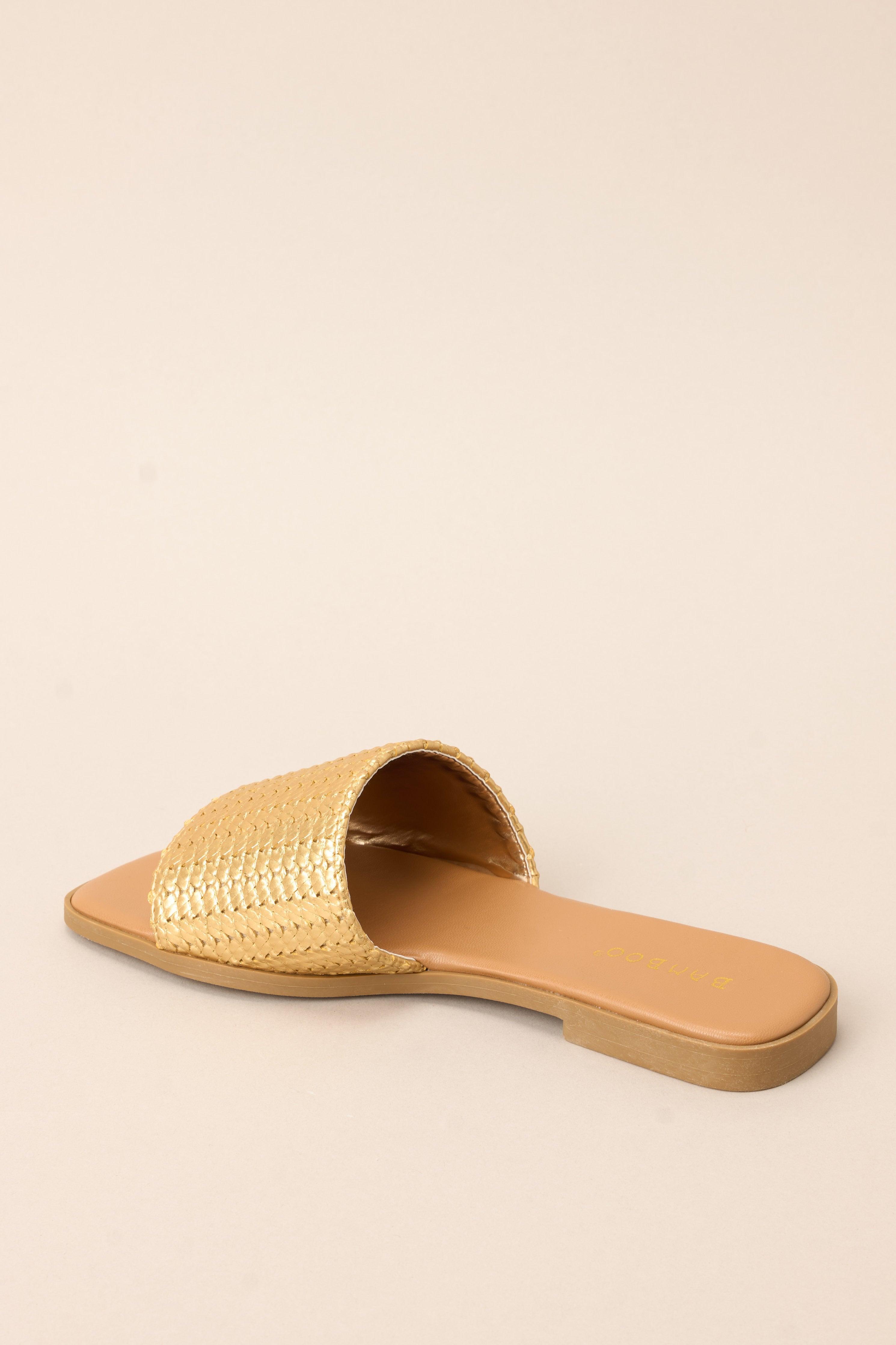 Walk Confidently Gold Sandals Product Image