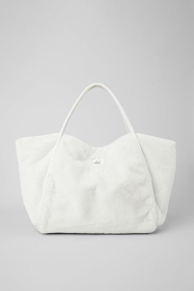 Faux Fur Tote Bag - Ivory Female Product Image