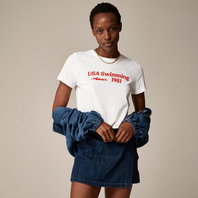 Limited-edition USA Swimming® X J.Crew vintage jersey classic-fit crewneck T-shirt Product Image