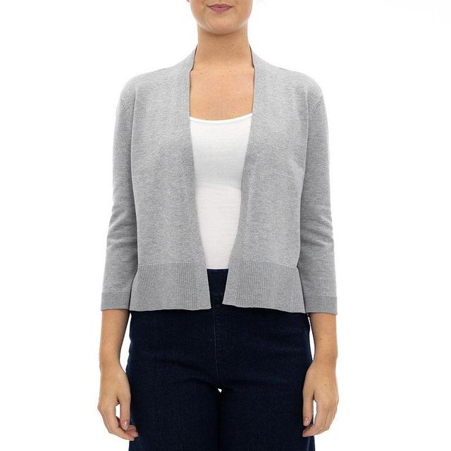 Womens Nina Leonard Classic Open-Front Bolero Cardigan Product Image