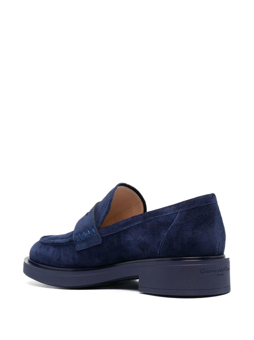 round-toe suede loafers Product Image